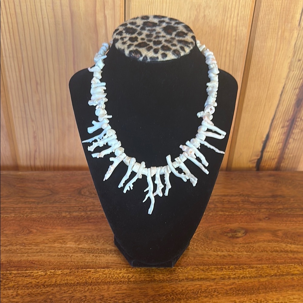 Elegant Real White Coral Necklace